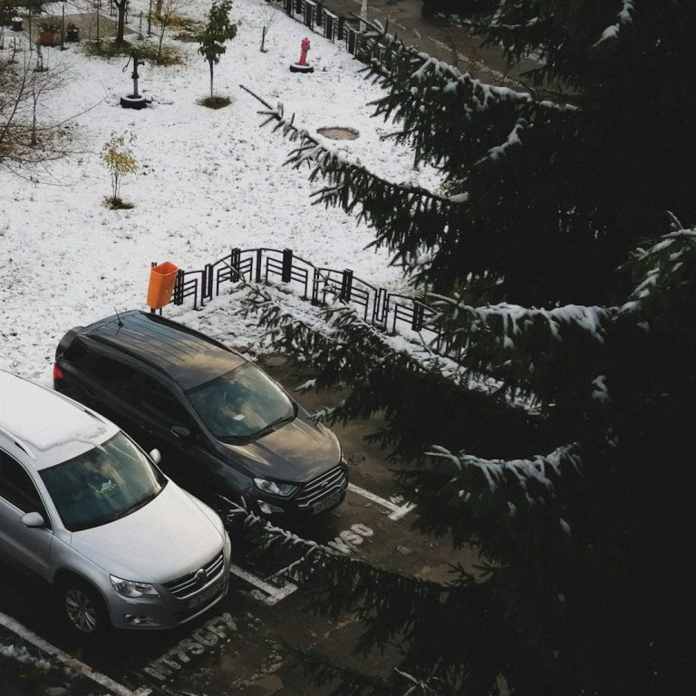 Sauber geräumter Parkplatz